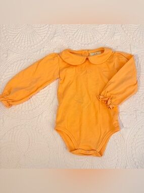 The Beaufort Bonnet Company Orange Long-Sleeve Peter Pan Collar One-Piece